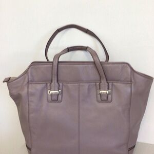 COACH TAYLOR PUTTY HEATHER LEATHER TOTE SATCHEL  F25941
MSRP: $458
